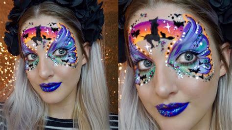 Wicked and whimsical witch face paint tutorial on YouTube